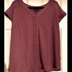 Fortune + Ivy Mixed Media Blouse Mauve from Stitch Fix